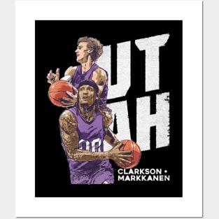 Jordan Clarkson & Lauri Markkanen Utah Duo Posters and Art